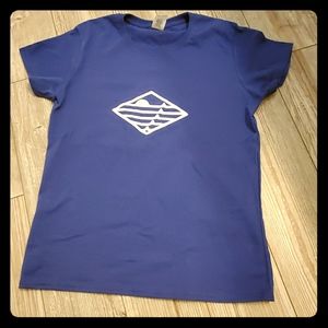 New Womens Blue/Purple Iration band t-Shirt - M